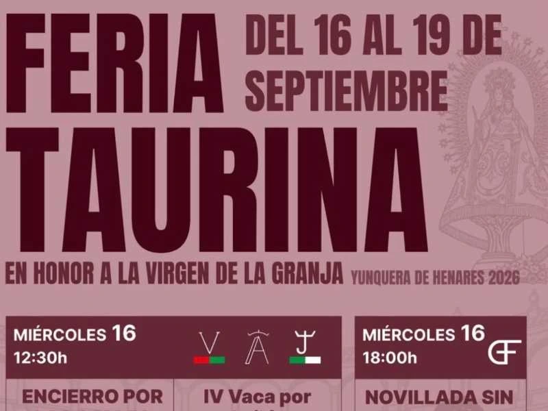 Yunquera de Henares presenta una variada Feria Taurina en honor a la Virgen de la Granja