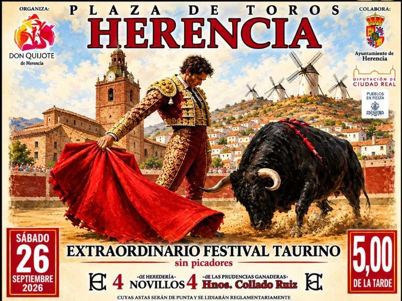 Herencia anuncia un prometedor festival sin picadores con sello manchego para el 26 de septiembre