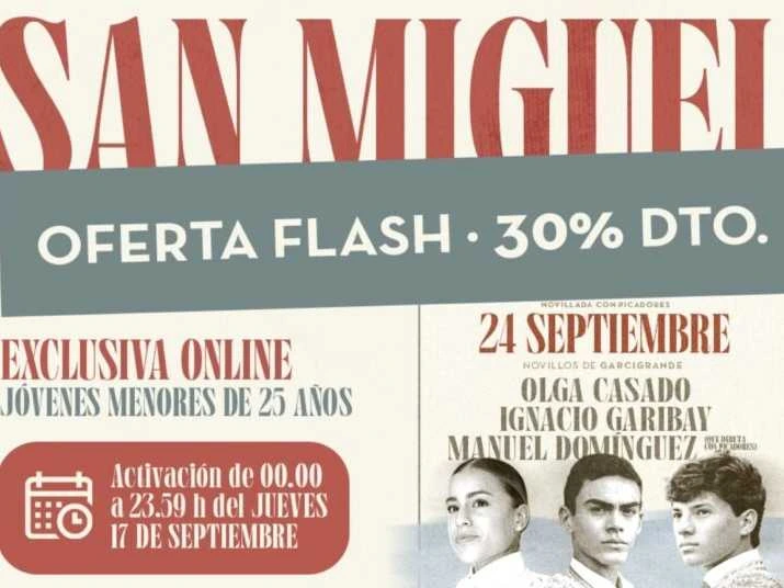 Lances de Futuro ofrece un 30% de descuento a los menores de 25 años para la novillada de San Miguel
