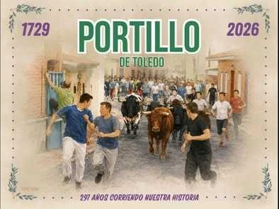 Portillo de Toledo presenta su serial taurino de 2026 con tres novilladas sin picadores y sus tradicionales encierros
