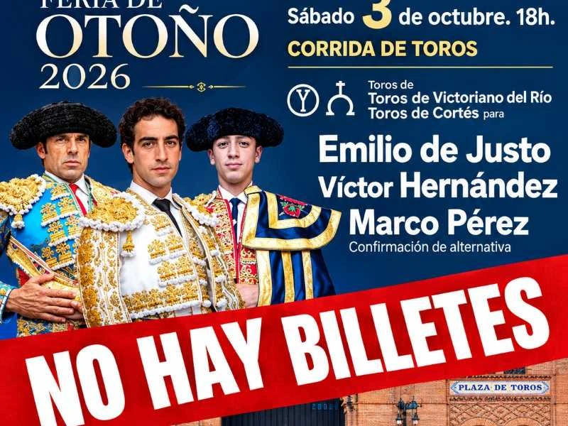 Las Ventas cuelga el «No hay billetes» para el 3 de octubre en la Feria de Otoño 2026