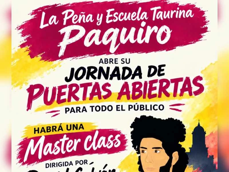 La Escuela Taurina Paquiro organiza una jornada de puertas abiertas con una masterclass de David Galvan