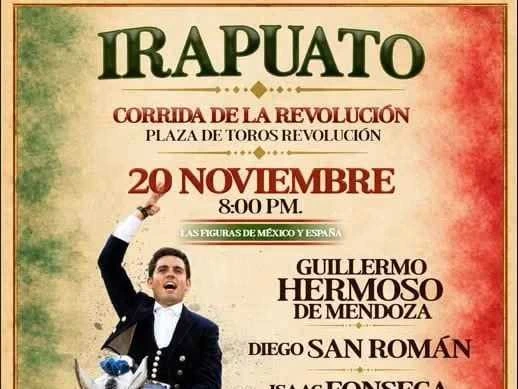 Irapuato anuncia su Corrida de la Revolución con la presencia española de Guillermo Hermoso de Mendoza