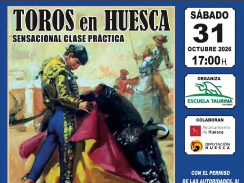 Huesca anuncia una sensacional clase práctica con seis novillos para el 31 de octubre